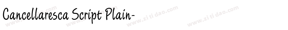 Cancellaresca Script Plain字体转换